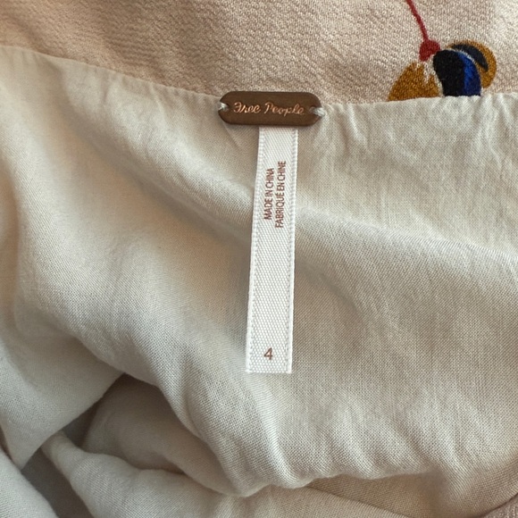 Free People Lovers Lane Floral Button-Accent Pink Mini Skirt Size 4 - Picture 8 of 8